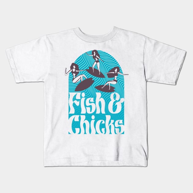 Fish and Chicks Kids T-Shirt by JDP Designs